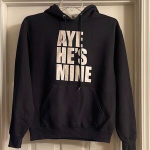 Jerzees Black Graphic Hoodie size M